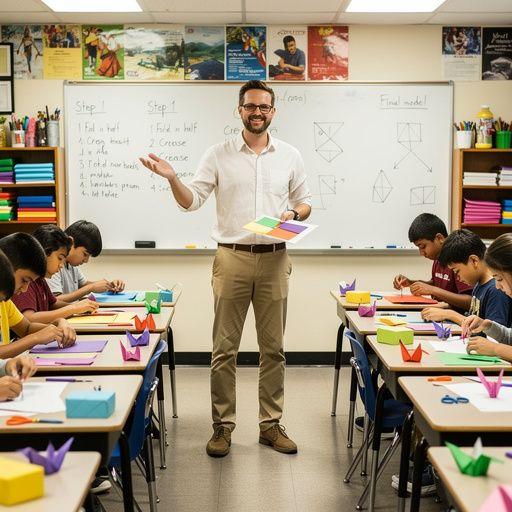 Színes origami állatok, amelyek bemutatják a papírhajtogatás sokszínűségét.